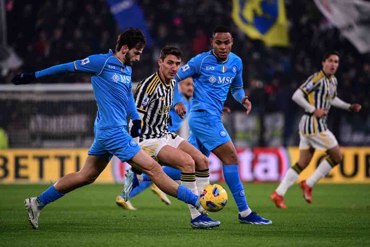 Juve-Napoli in azione