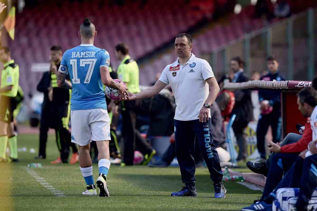 Calzona e Hamsik al Napoli