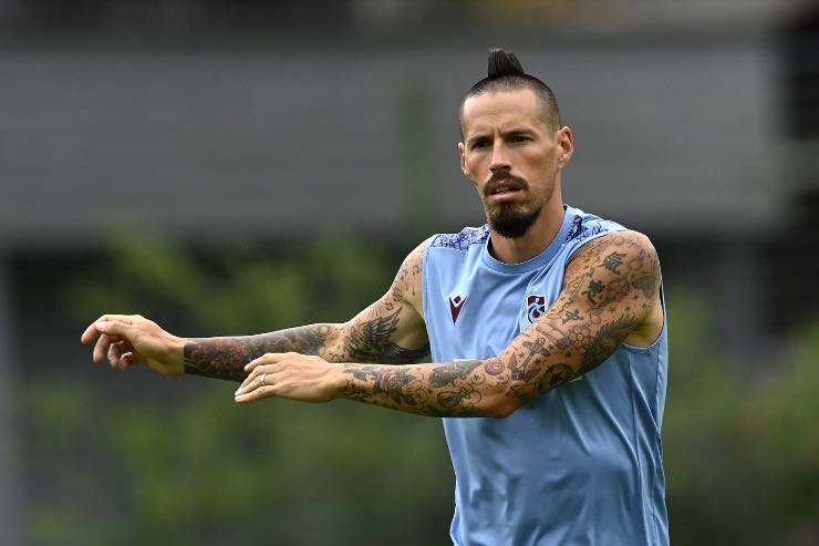 Calzona con Hamsik al Napoli