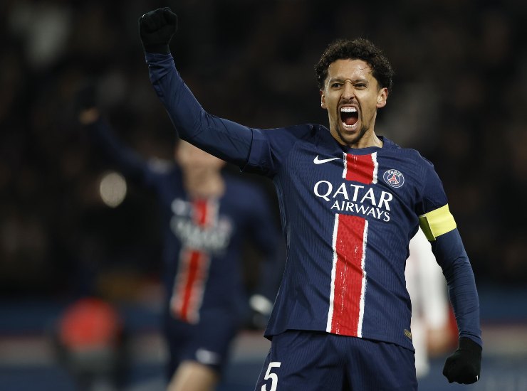 Marquinhos esulta dopo un gol