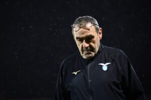 Maurizio Sarri in primo piano