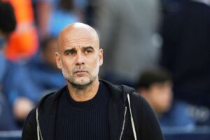 Pep Guardiola in primo piano