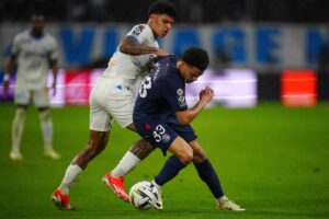 Luis Henrique in azione in PSG-Marsiglia