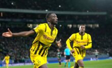 Guirassy esulta dopo un gol