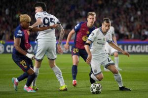 Un momento di Inter-Barcellona