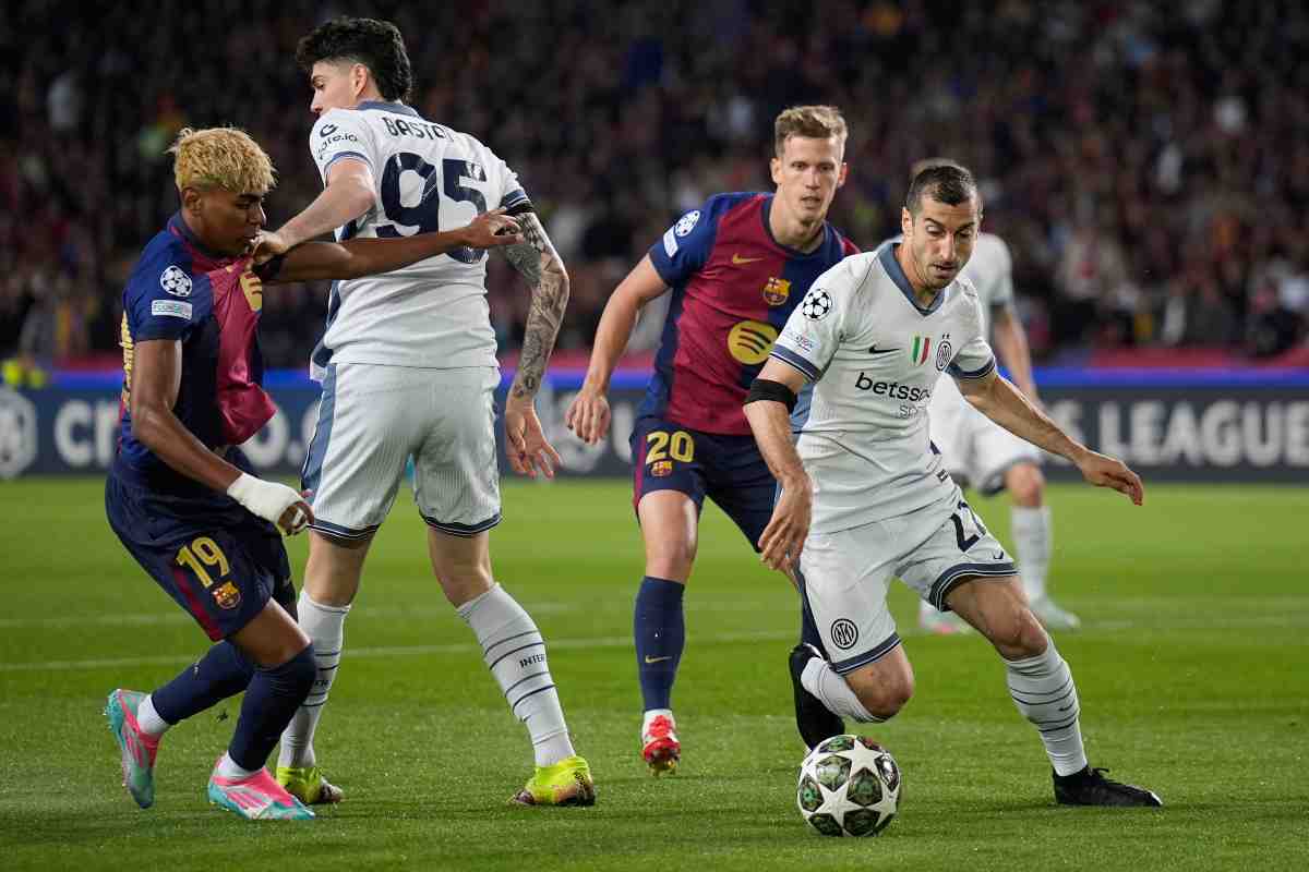 Un momento di Inter-Barcellona
