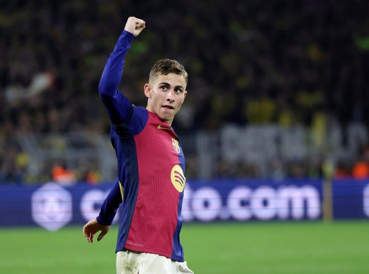 Fermin Lopez esulta dopo un gol