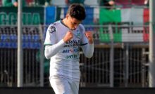 Pietrelli esulta dopo un gol