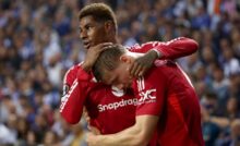 Rashford abbraccia Hojlund